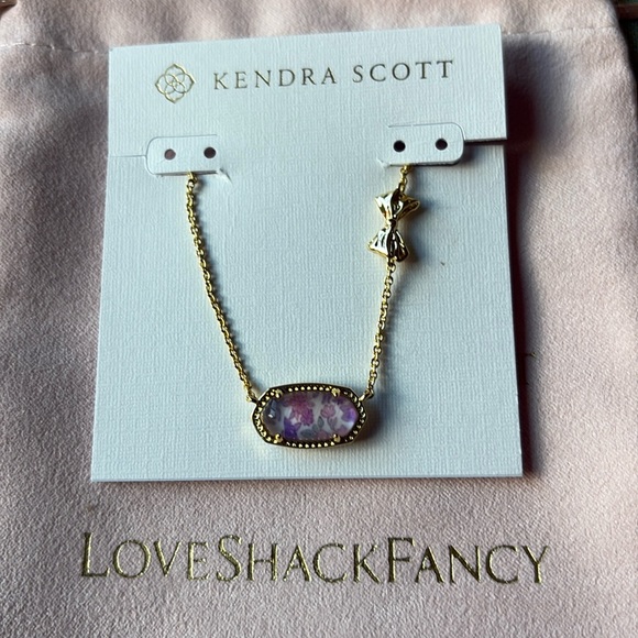 🎀 Kendra Scott X LoveShackFancy Gold Elisa Necklace 🎀 NWT 🎀 - Picture 4 of 16